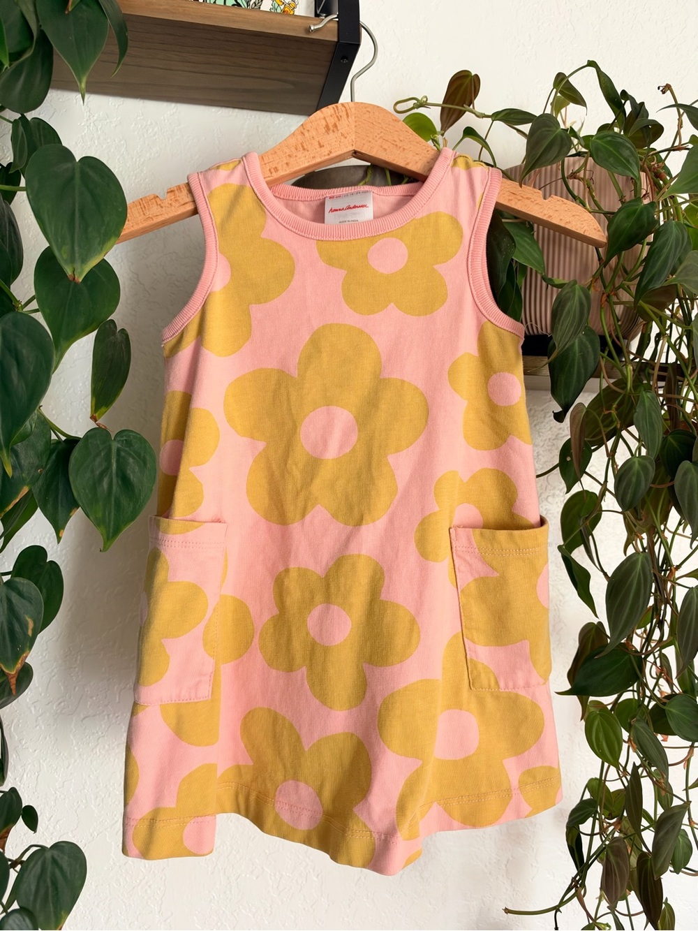 Hanna Andersson Pink Sleeveless Dress with Floral Print